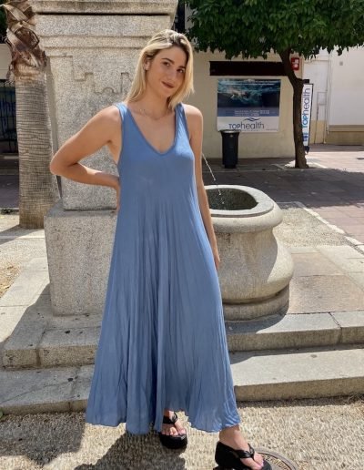 VESTIDO FLUIDO AZUL