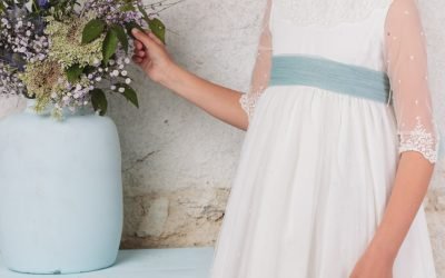 Vestido Comunión Tul de Plumeti Bordado