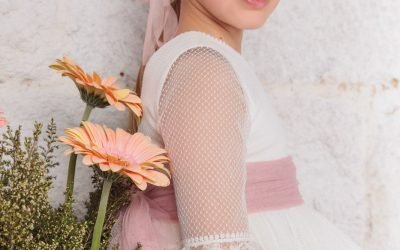 Vestido de Comunión Falda Plisada en Tul