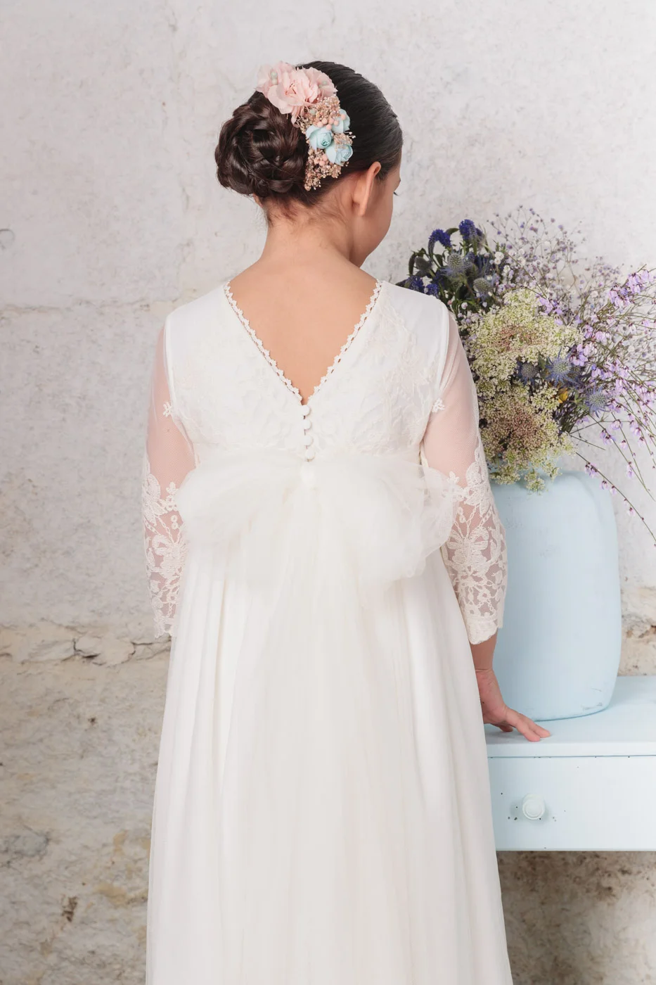 Vestido Comunión en Tul Bordado 2024