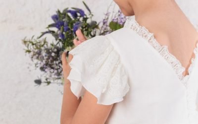 Vestido de Comunión de Lino Marfil 2024