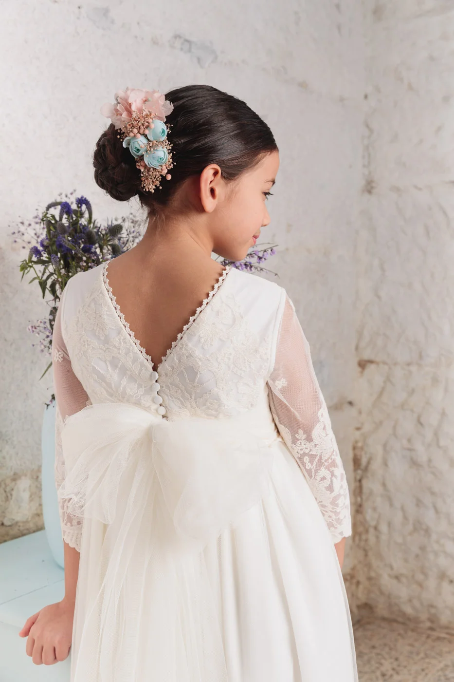 Vestido Comunión en Tul Bordado 2024