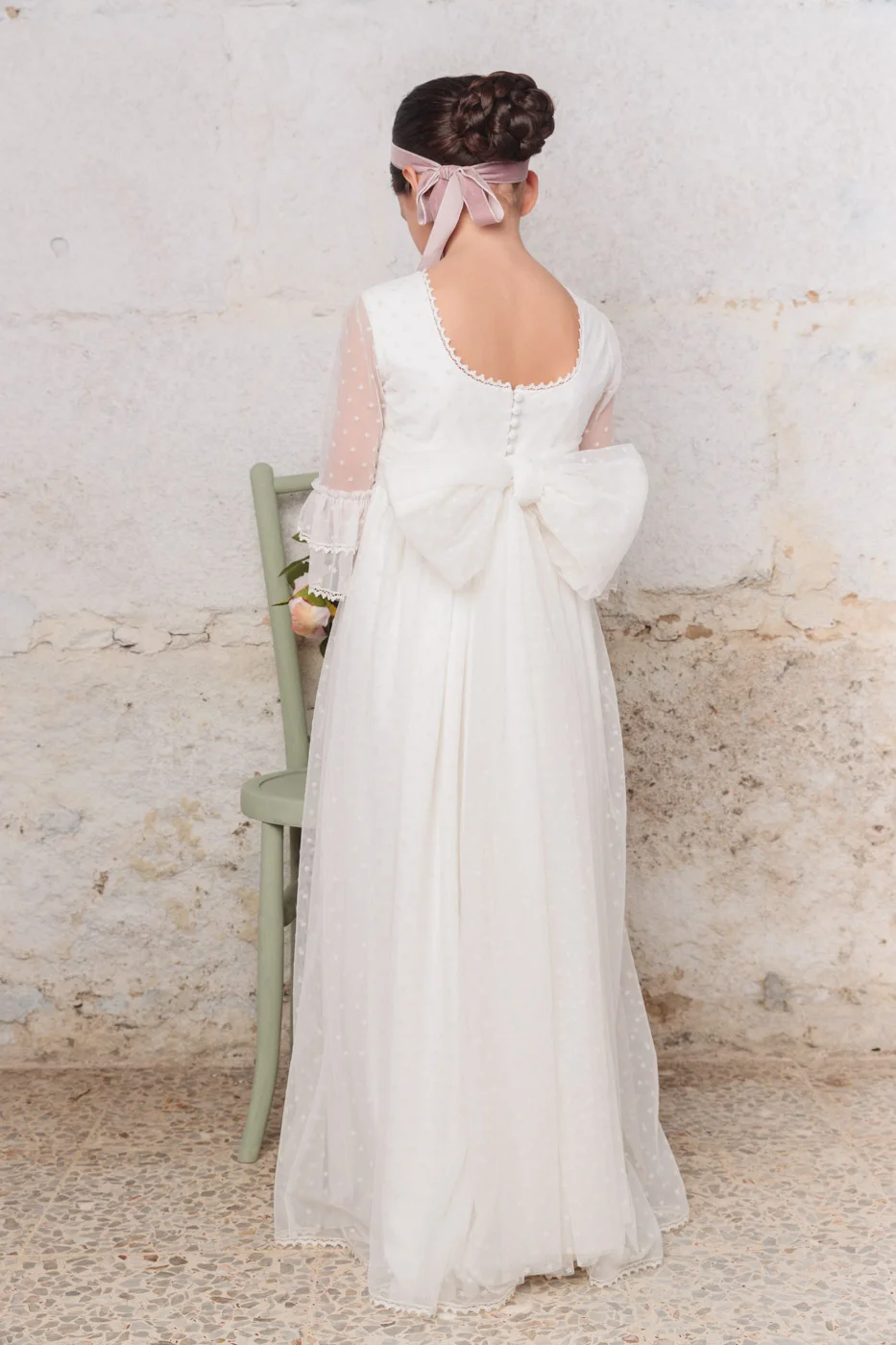 VESTIDO DE GASA DE ESTRELLAS CON DOBLE VOLANTE coleccion 2024 - MARTAMOLINA-2
